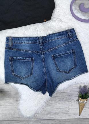 Женские джинсовые шорты new look синие короткие размер 46 м6 фото
