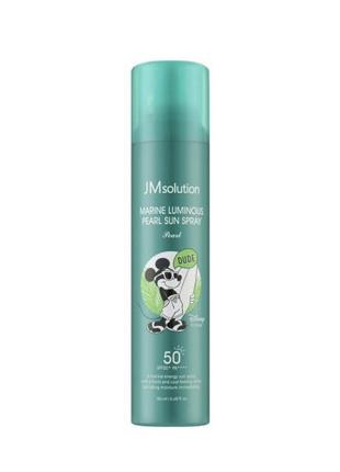 Солнцезащитный спрей с экстрактом жемчуга jmsolution marine luminous pearl sun spray x disney mickey 180 мл