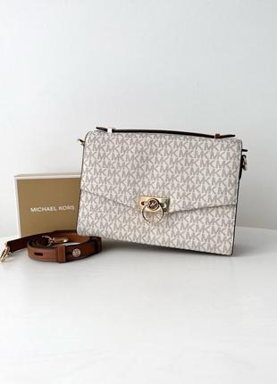 Жіноча брендова сумка michael kors hendrix medium messenger bag оригінал сумочка майкл мішель корс на подарунок дружині подарунок дівчині