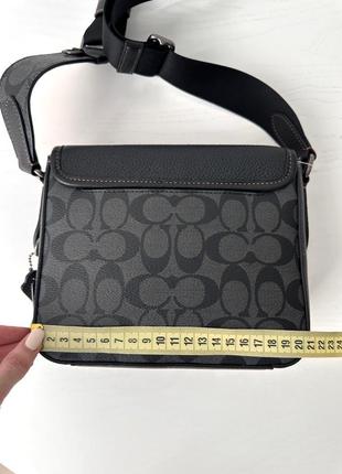 Чоловіча брендова шкіряна сумка coach sullivan flap crossbody оригінал сумочка кросбоді коач коуч на подарунок хлопцю чоловіку7 фото