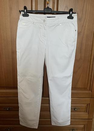 Брюки белые gerry weber 38 40 штаны джинсы
