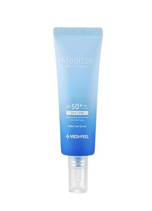 Ультразволожуюча сонцезахисна сироватка medi-peel aqua mooltox water-fit sun spf 50+ pa++++, 50 мл
