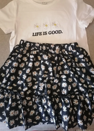 Юбка  в ромашки на девочку shein kids 5