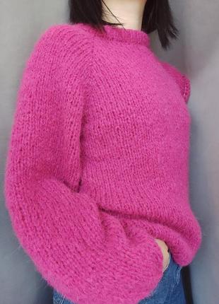 Безшовний светр oversize з альпаки1 фото