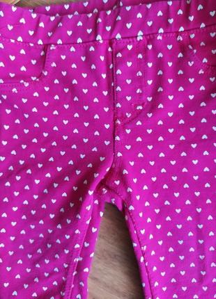 Классные трикотажные лосины, штанишки h&m на 6-9 месяцев.