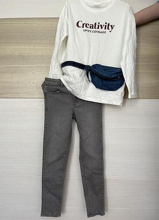 Комплект реглан і джинси скінні mango zara 8-10