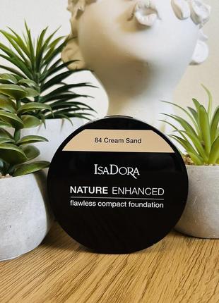 Оригінал isadora nature enhanced flawless compact foundation кремова тональна основа для обличчя 84 cream sand оригинал тональный крем1 фото