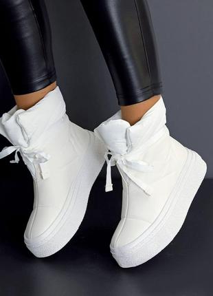 Дутики "bago", белый, экокожа/плащевка