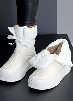 Дутики "bago", белый, экокожа/плащевка