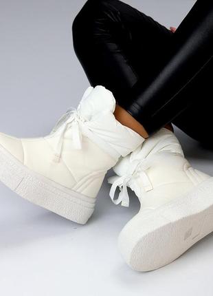 Дутики "bago", белый, экокожа/плащевка