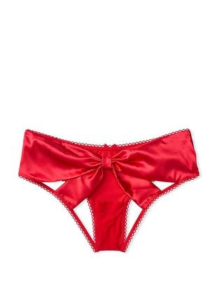 Еротичны трусики  з відкритою задньою частиною victoria's secret  very sexy mesh & satin bow cutout3 фото