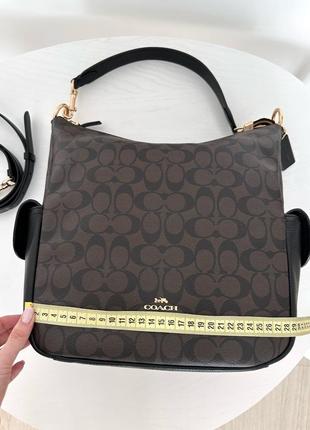 Женская брендовая кожаная сумочка coach pennie shoulder bag сумка кроссбоди шопер хобо оригинал кожа коач коуч на подарок жене подарок девушке5 фото