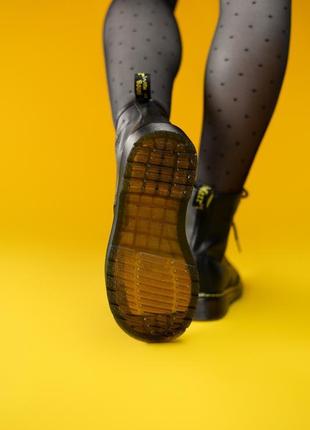Dr. martens 1460 black женские демисезонные ботинки черные мартинс термо 😍4 фото