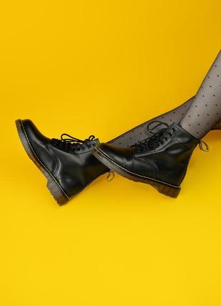 Dr. martens 1460 black женские демисезонные ботинки черные мартинс термо 😍5 фото
