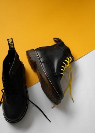 Dr. martens 1460 black женские демисезонные ботинки черные мартинс термо 😍6 фото