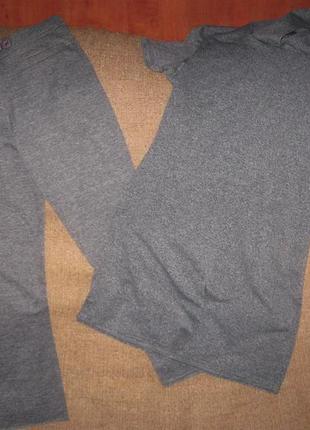 Комплект трикотажний: штани і худди світло-сірий3 фото
