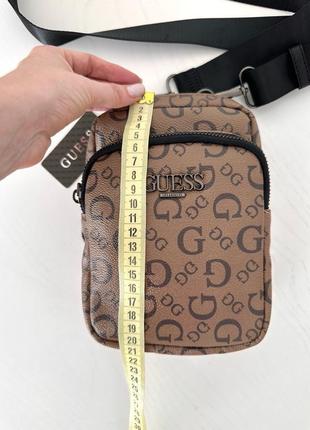 Мужская брендовая сумочка guess ezra logo crossbody гезз на подарок мужу подарок парню8 фото