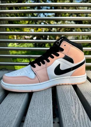 Кросівки nike air jordan 1 mid (peach)8 фото