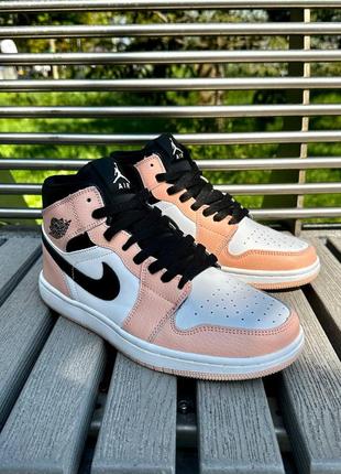 Кросівки nike air jordan 1 mid (peach)3 фото