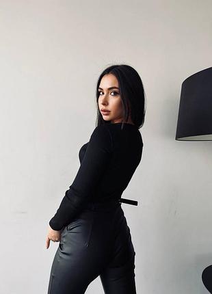 Лонгслив с вырезом🤍 10