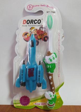 Зубная щетка dorco детская самолет (6928158527887)1 фото