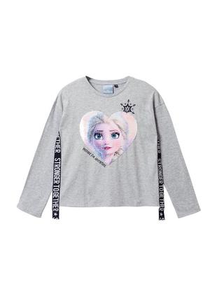 Лонгслив реглан для девушки desigual 19wgtkxa2047 серый frozen 13/14 (164 см)