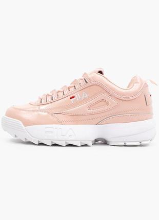 Женские кроссовки fila disruptor 2 pink&gt; white5 фото