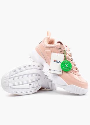 Женские кроссовки fila disruptor 2 pink&gt; white8 фото