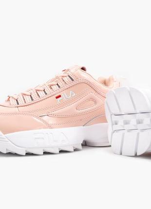 Женские кроссовки fila disruptor 2 pink&gt; white6 фото