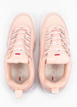 Женские кроссовки fila disruptor 2 pink&gt; white7 фото