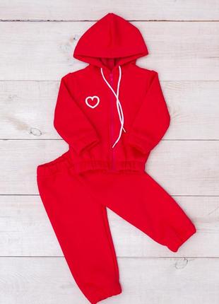 Костюм теплий тринитка на флісі дитячий костюм для дівчинки2 фото