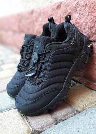 Merrell vibram cordura чорні термо кросівки мерел чоловічі відмінна якість ботінки осінні зимові євро зима водонепроникні