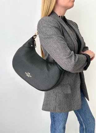 Женская брендовая кожаная сумочка coach mara hobo bag сумка кроссбоди хобо оригинал кожа коач коуч на подарок жене подарок девушке2 фото