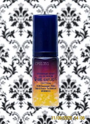 Восстанавливающая сыворотка l'occitane immortelle overnight reset nuit serum антивозрастное масло3 фото