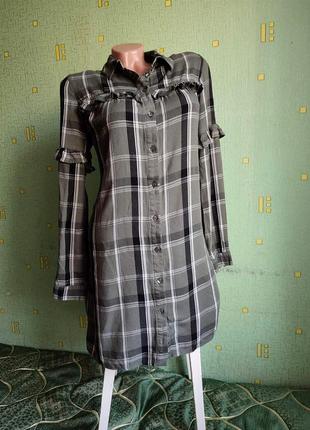 Рубашка. рубашка в клетку. рубашка. m. 38