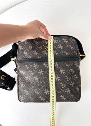 Мужская брендовая сумочка guess vezzola 4g logo crossbody гезз оригинал сумка на подарок мужу подарок парню9 фото