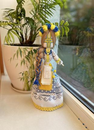 Лялька українка, лялька ручної роботи, сувенірна лялька, лялька на подарунок, лялька інтер'єрна,3 фото