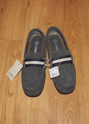 Замшевые мужские туфли мокасины livergy 42, 43 размер новые4 фото