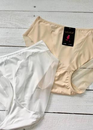 Трусы бесшовные большие размеры микрофибра сетка