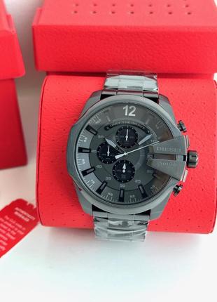Diesel mega chief chronograph watch dz4355 чоловічий брендовий наручний годинник хронограф дізель оригінал на подарунок чоловіку подарунок хлопцю4 фото