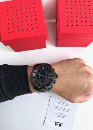 Diesel mega chief chronograph watch dz4355 чоловічий брендовий наручний годинник хронограф дізель оригінал на подарунок чоловіку подарунок хлопцю3 фото