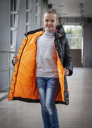 Зимняя подростковая куртка пальто на девочку 10-15 лет| стильная курточка пуховик для подростков девушек -зима6 фото