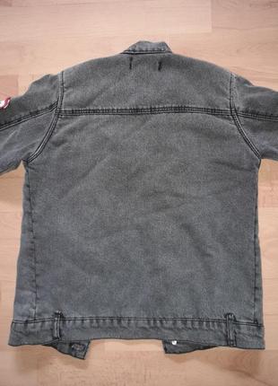 Джинсовая куртка на искусственном меху на мальчика 9-10 лет3 фото