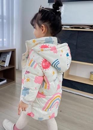 Демі куртка 🌸 подовжена куртка для дівчинки 🌸 демісезон5 фото