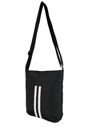 Сумка жіноча чорна невелика. сумка жіноча кросбоді в спортивному стилі. через плече сумка2 фото