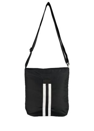 Сумка жіноча чорна невелика. сумка жіноча кросбоді в спортивному стилі. через плече сумка