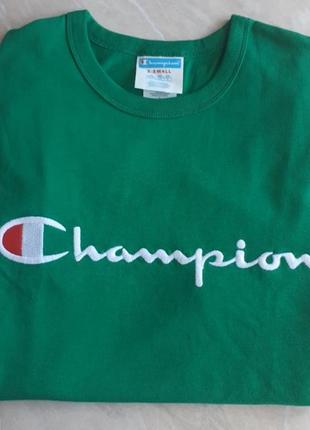 Champion life heritage script embroidered t-shirt kelly green xs