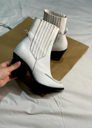 Красивые кожаные ботиночки,казаки,женская обувь на осень mango3 фото