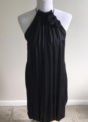 Чорна сукня з квіткою zara2 фото