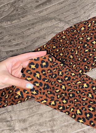 Леопардовые штаны женские xs-s3 фото